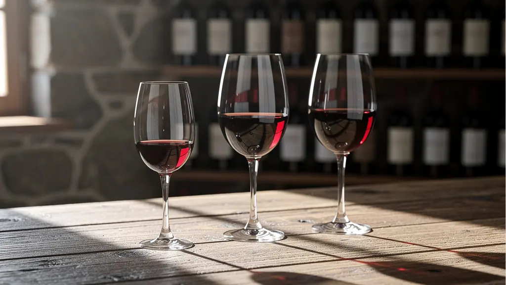 Test sensoriel d'évaluation avec verres de dégustation et fiches d'analyse sur table en bois