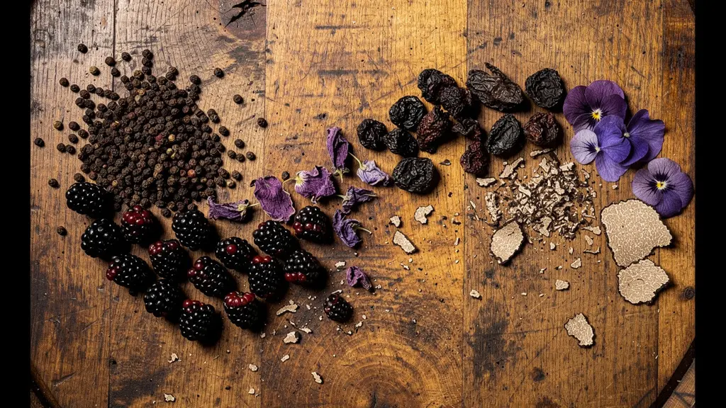 Graphique temporel montrant l'évolution des arômes d'une Syrah sur 10 ans